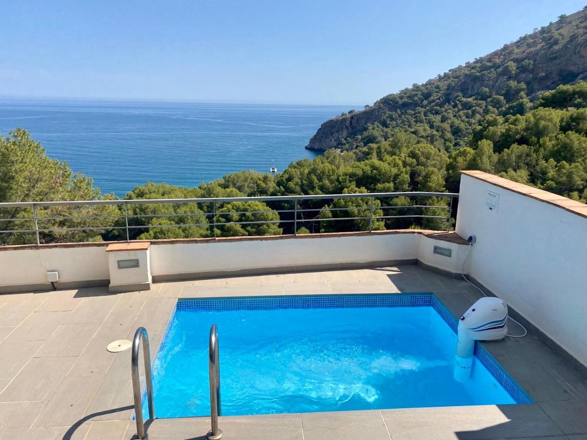 Sunny House With Great Sea Views, 3 Terraces, Private Heated Pool And Sauna La Herradura  Exterior foto